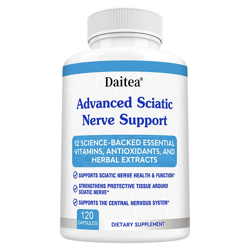 

Nerve Advanced Nerve Support - Natural Nerve Discomfort Support with Vitamin B Complex, 120 Capsules, Antioxidant, Improves Mood
