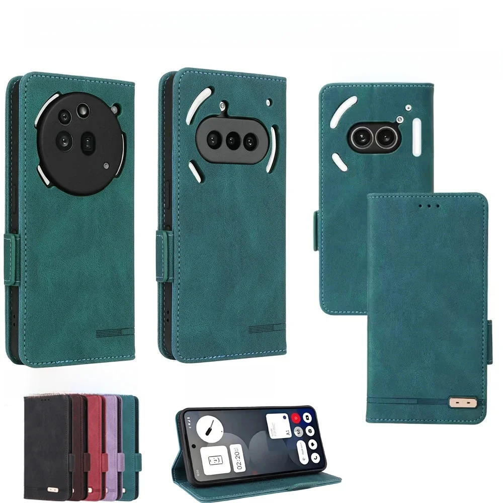 Nothing Phone 2A 2 3A 4A PRO 4B Etui z klapką Luksusowa skórzana okładka z teksturą skóry Portfel Magnetyczny pokrowiec do Nothing 3 2A PLUS 1 4a Torby — zdjęcie produktu 7