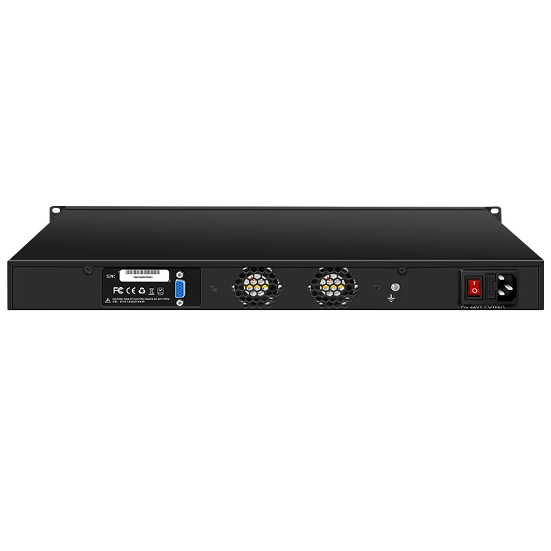 1U Rackmount Intel N5105 J4125 Quad Core PC Firewall Server com 6 Intel I225 I226 NICs Soft Router para pfSense OPNsense AES-NI