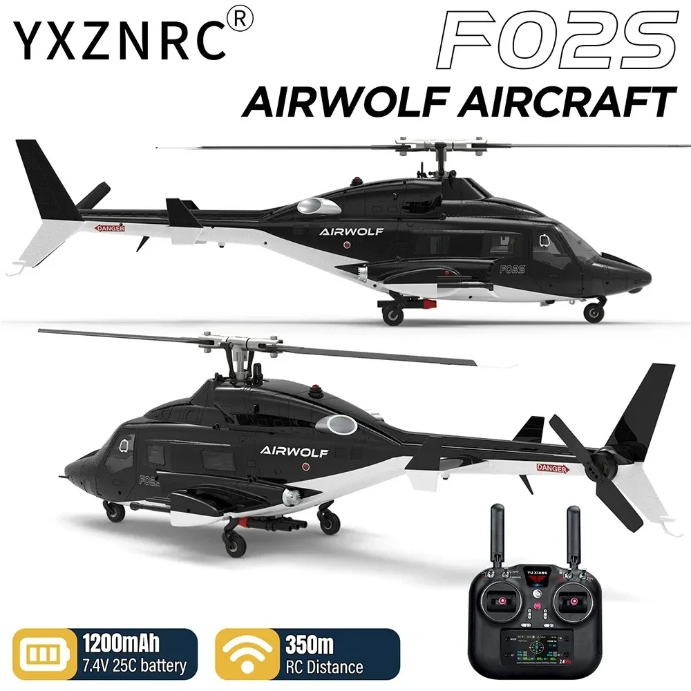 YUXIANG F02S Flying Wolf Armed Remote Control Helicopter GPS Positioning Automatic Return 1:34 Remote Control Aircraft Model