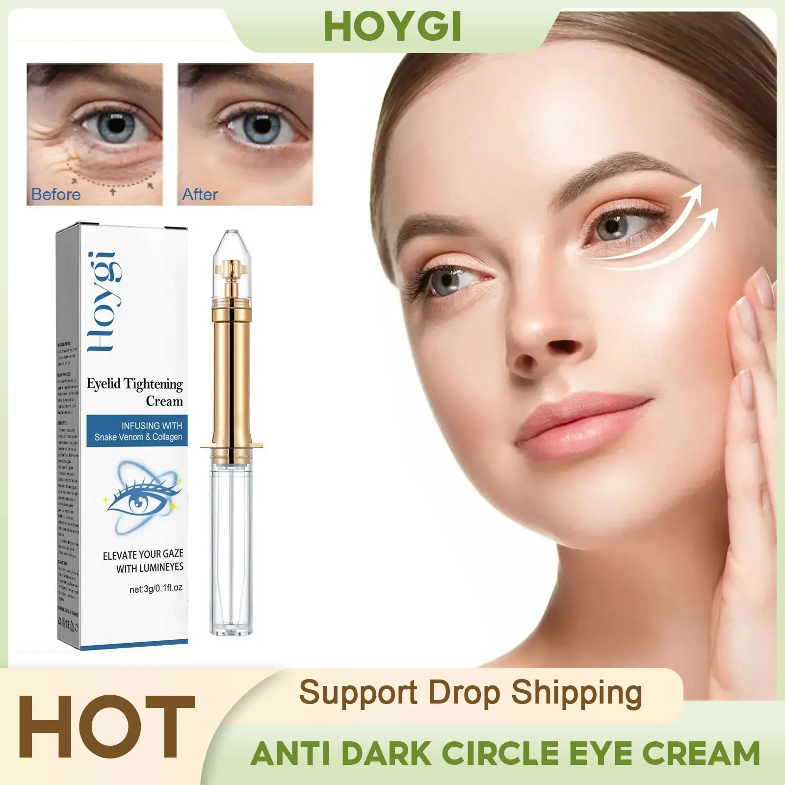 

Anti Dark Circle Cream Remove Eye Bags Puffiness Anti Aging Lightening Fine Lines Firming Brightening Wrinkle Removal Eye Cream