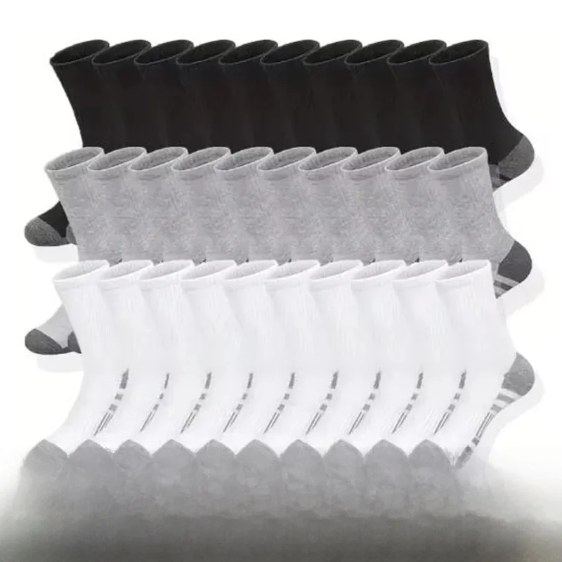 Chaussettes classiques Ultra douces et respirantes pour hommes, confortables, décontractées, unisexes, pour porter en plein air, 1/10/20/30 paires, 2025