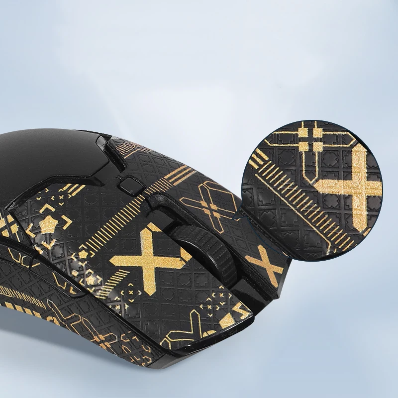 مطبوعة الجلد المدبوغ كامل/نصف غطاء الفئران ملصق مكافحة زلة ماوس ملصق ل رازر فايبر ماوس ألعاب صغيرة