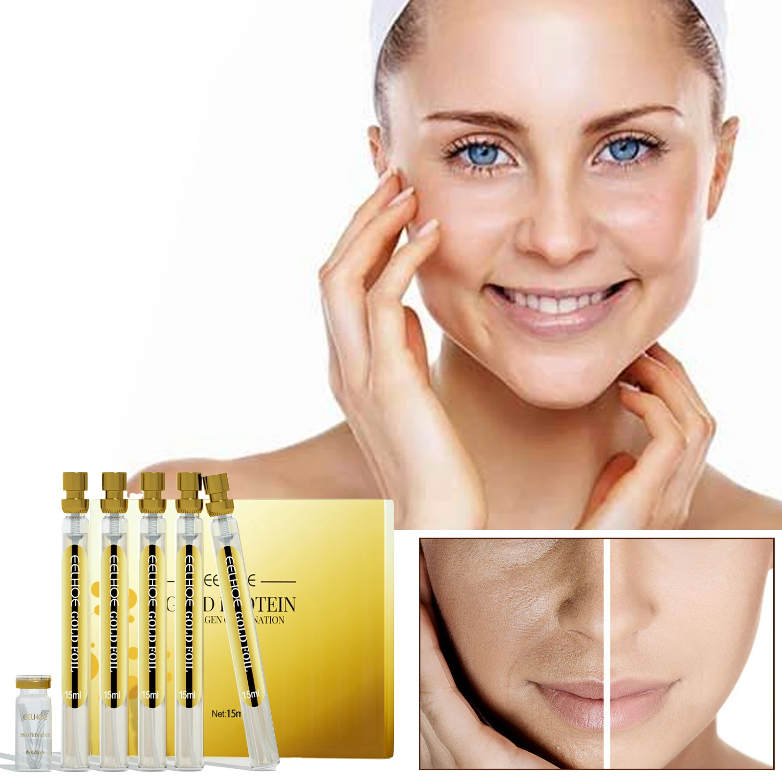 Eelhoe Protein Lift Line Hydrates Lightens Fine Lines Wrinkles Removes Yellows  Anti-wrinkles Tightens  Facial Contours