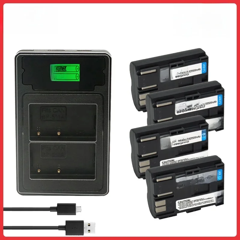 BP-511A BP-511 batterie + musicien 511 musicien 511A chargeur de batterie pour IL EOS 40D 5D 50D 20D 300D 10D 30D 5D Mark I, PowerShot G1 NipG3 G5