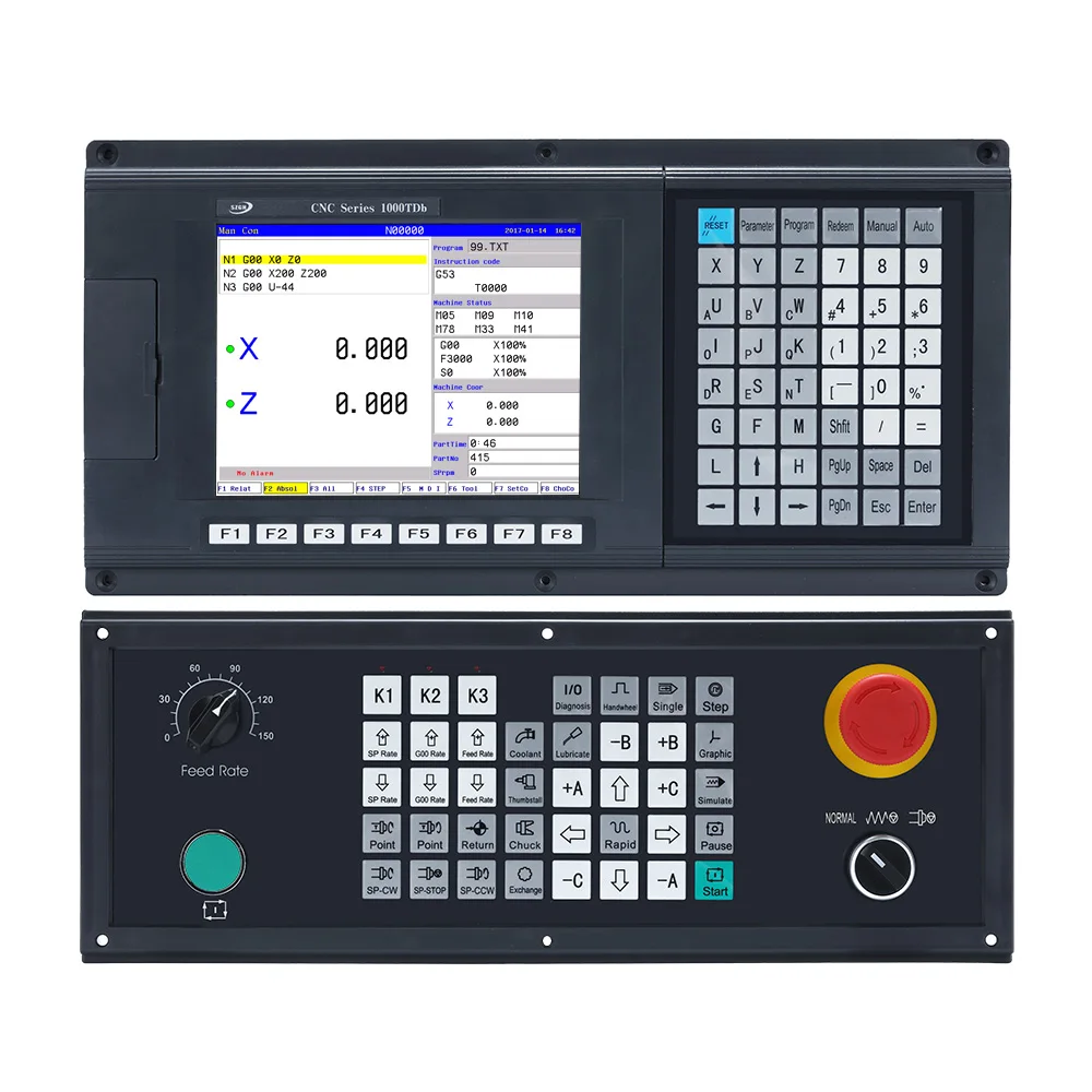 SZGHCNC1000TDb-4  C or E Panel 4 Axis Lathe CNC Controller Support ATC And PLC Function With RS232 Communication