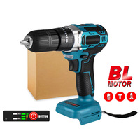 1000W 450NM Brushless Hammer Drill Impact 25+3 Torque 3 Function Cordless Electric Screwdriver Power Tool For Makita 18v Battery