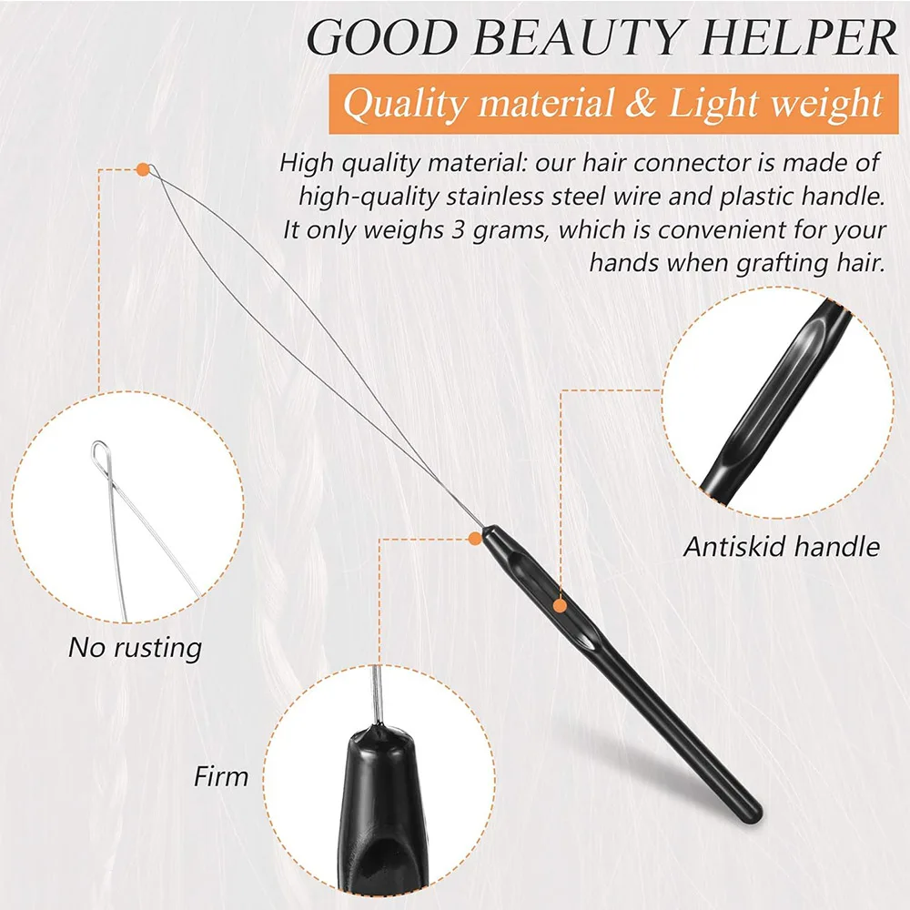 Hair Extension Loop Naald Threader Trekken Haak Naald Kraal Apparaat Tool Voor Haar Of Veren Extensions Levert Diy Hook Tool