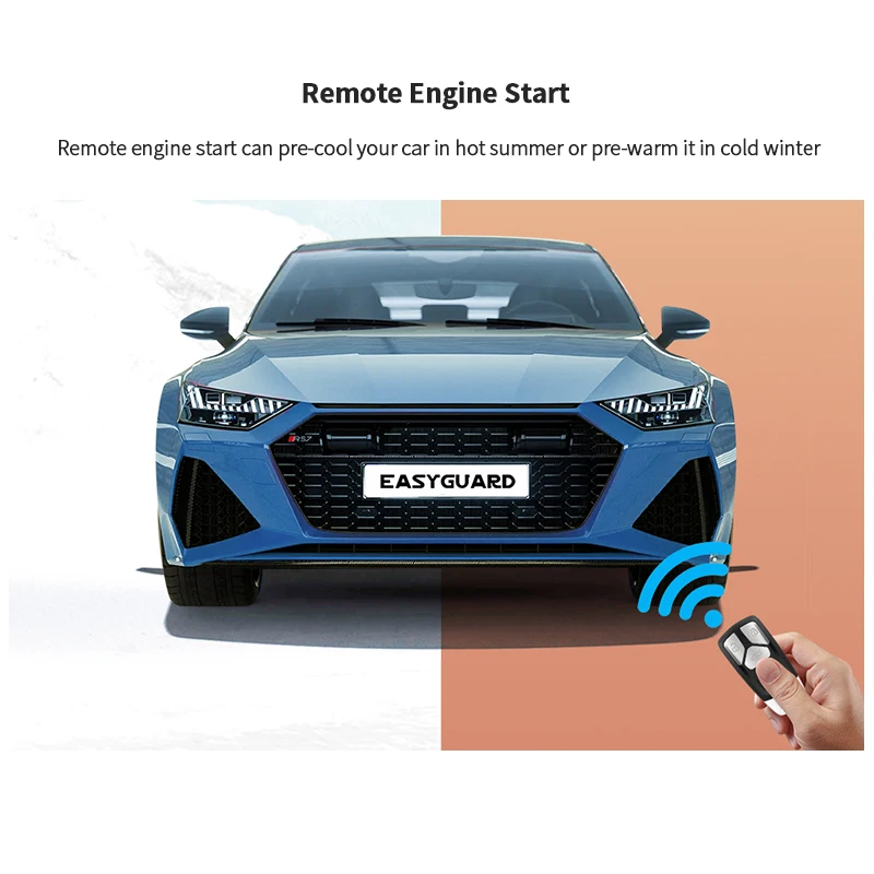 EASYGUARD CAN BUS Plug And Play PKE Auto Starter Fit For Push Start Audi Q2 Q3 Q5 Q7 R8 TT w Remote Engine Start Ignition start