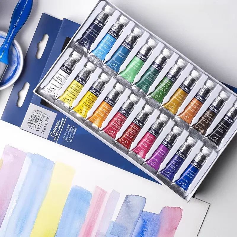 Zestaw farb akwarelowych Winsor & Newton Cotman 10/20 kolorów, 5 ml (0,17 uncji) tubki wysoka przezroczystość zapewniająca wyjątkową trwałość światła — zdjęcie 2