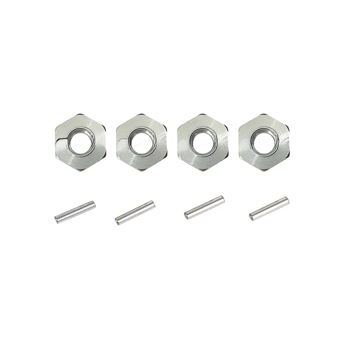 Adaptateur de moyeu hexagonal de roue en métal de 12mm, pour MJX Hyper Go H16 16207 16208 16209 16210 14301 14302 RC, pièces de mise à niveau de voiture, 4 pièces