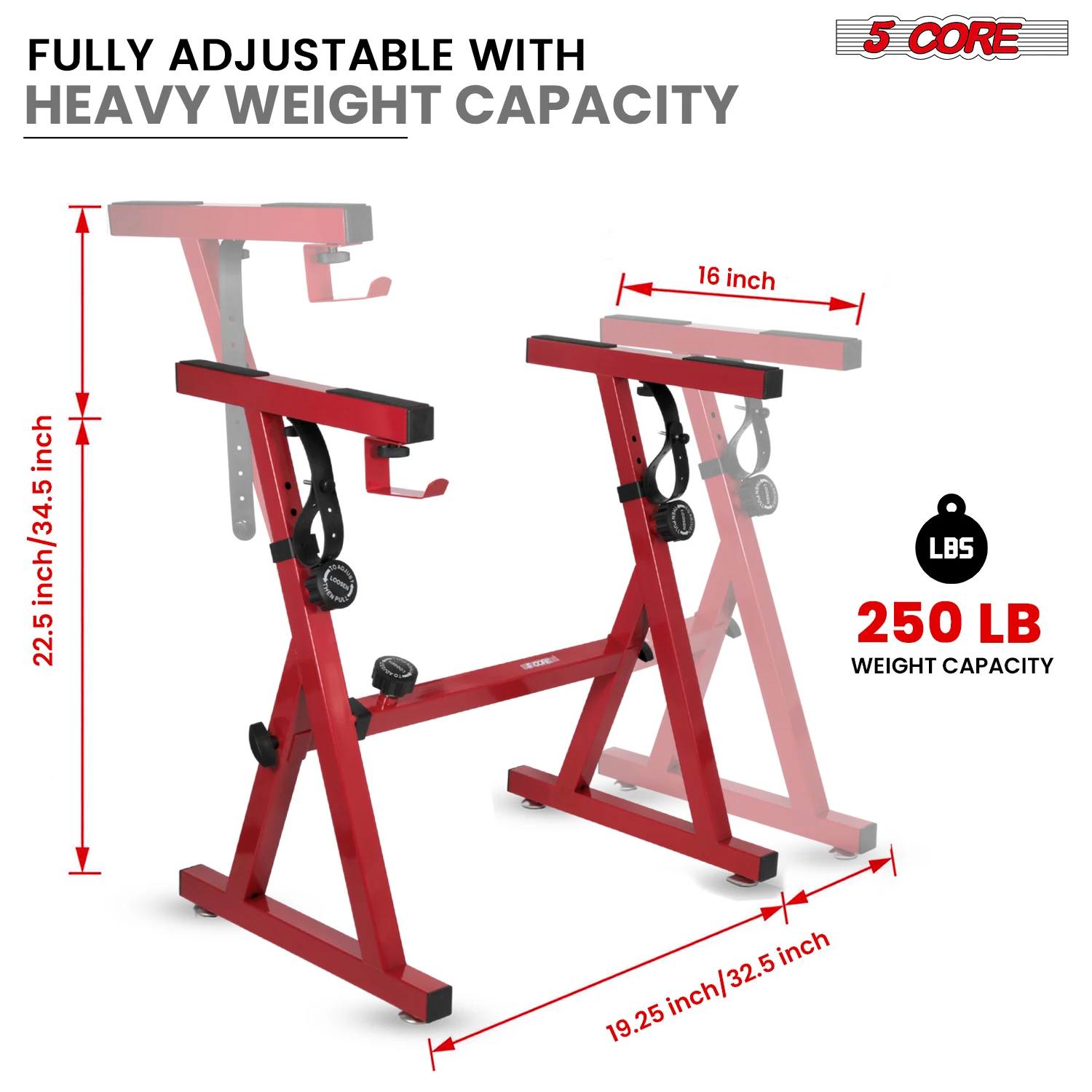 5Core Keyboard Stand Adjustable Height 34.5