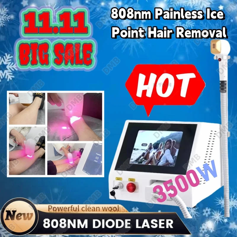 Double 11 Sales  High Power Portable Safe Ice Point Pain Free Professional Hair Removal Machine Salon Special CE Certification