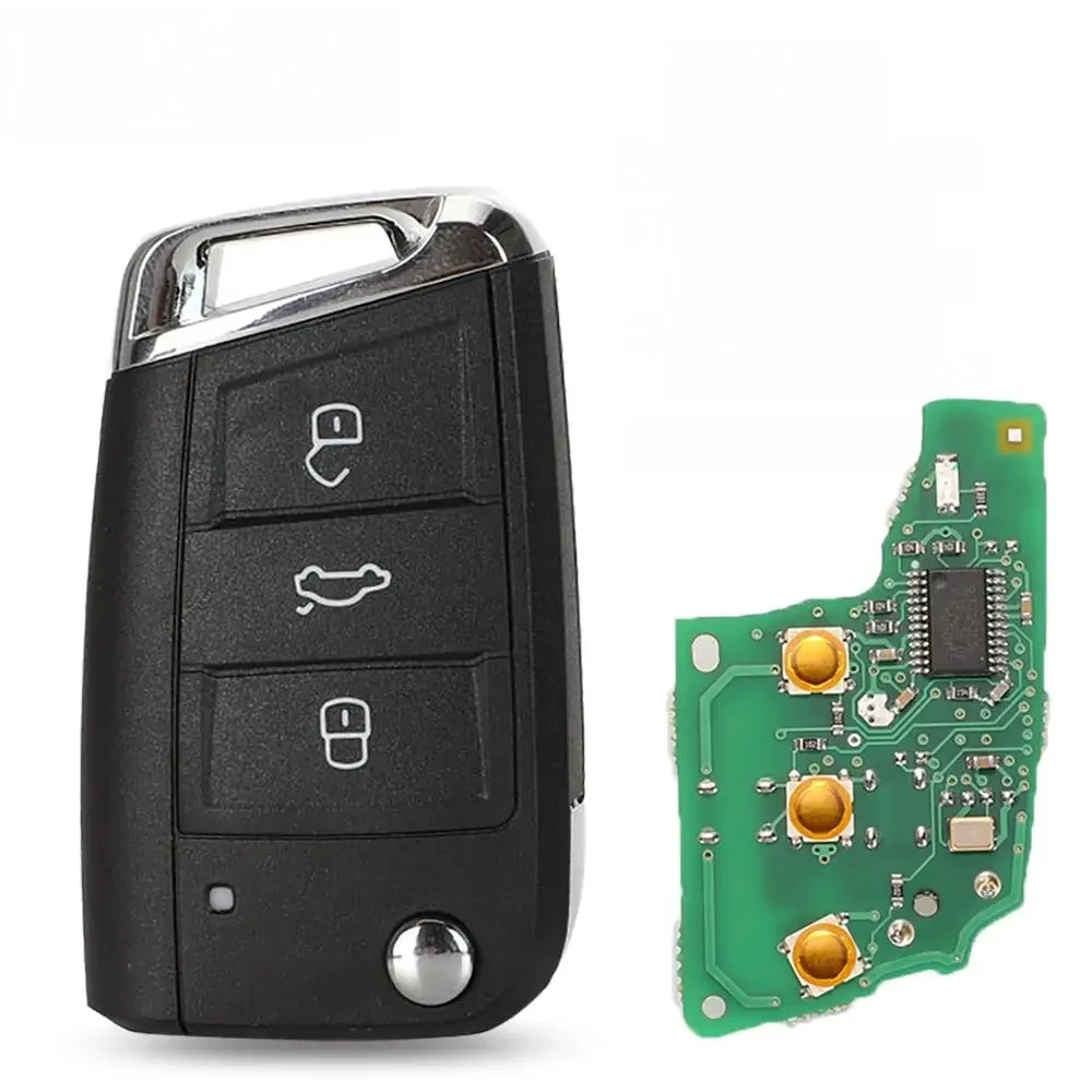 Kluczyk zdalnego sterowania 434MHz Megamos AES MQB do VW Seat Leon Ateca Golf7 MK7 Touran Polo Tiguan Skoda Octavia 5G 6959752 AB BB 6V 0959752 — zdjęcie 2