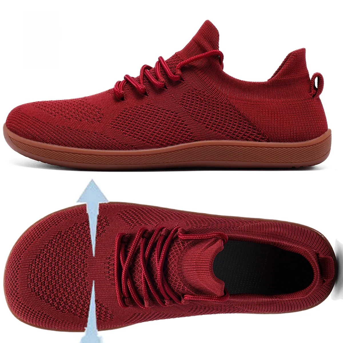 Chaussures pieds nus minimalistes unisexes, baskets légères et respirantes à bout large pour la marche décontractée en plein air