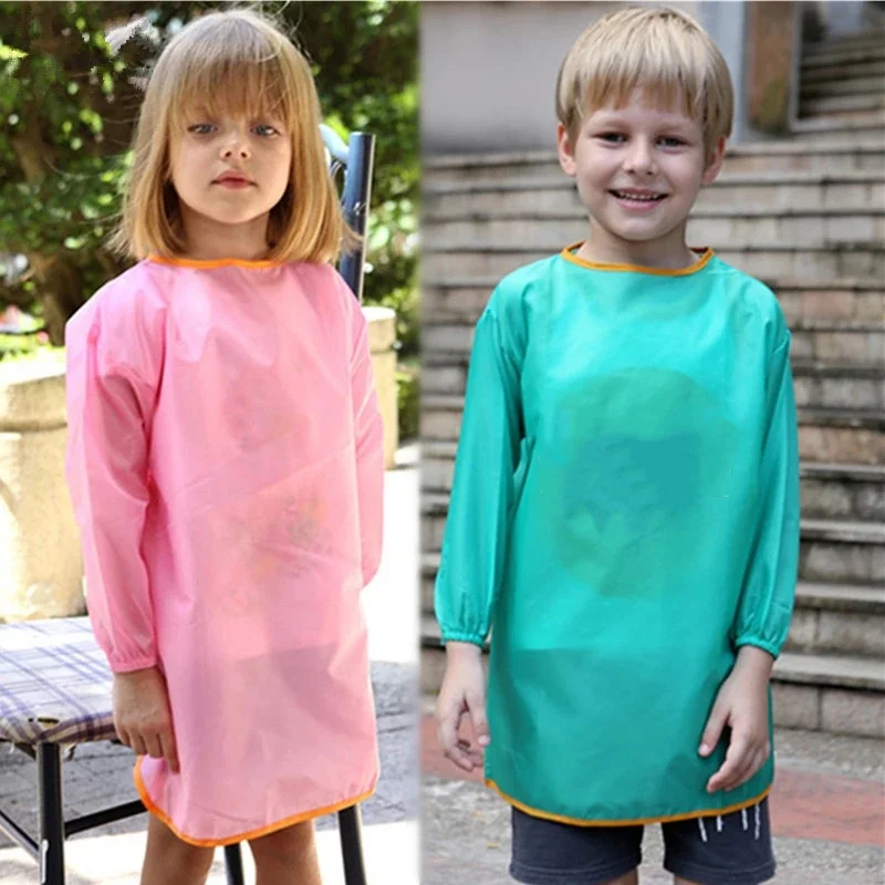 Bavoirs d'alimentation imperméables pour bébés garçons et filles, tablier à manches longues pour enfants, école, peinture, dessin, bricolage, art, artisanat, trucs Smock