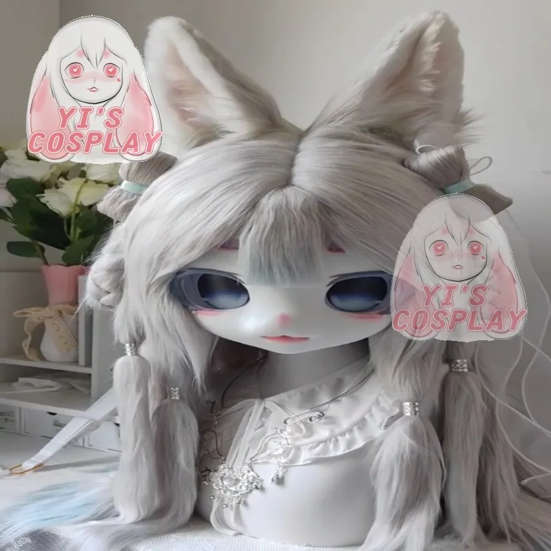 Yis cosplay Custom Furry head Kigurumi Head Cosplay Kemono Fursuit Handmade Headsets Beast Customized Fursuit Kemono Head