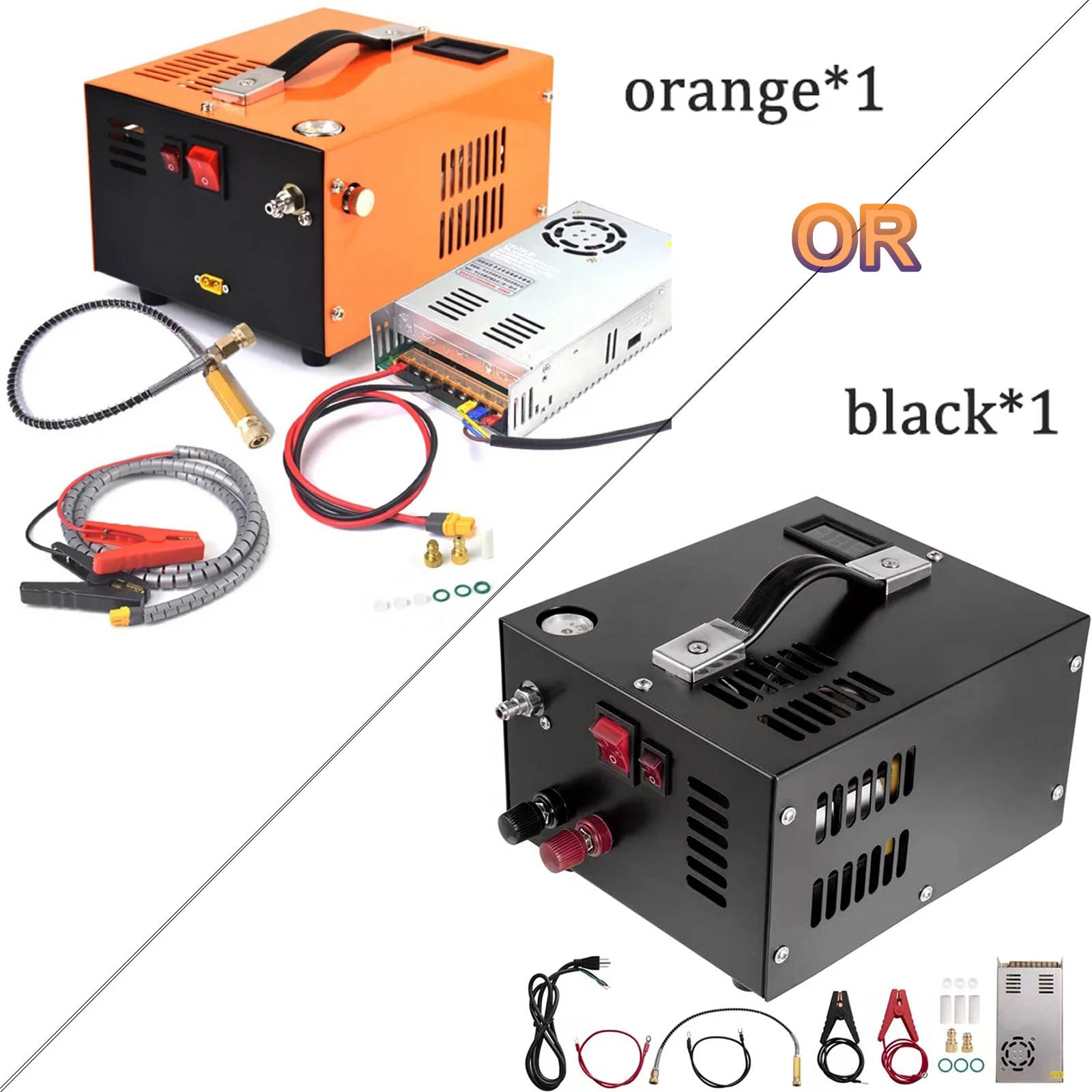 OWJHE 12V 4500 Psi 300 Bar 30mpa Hogedruk Luchtcompressorpomp Met 220V Transformator Hogedruk Inflator