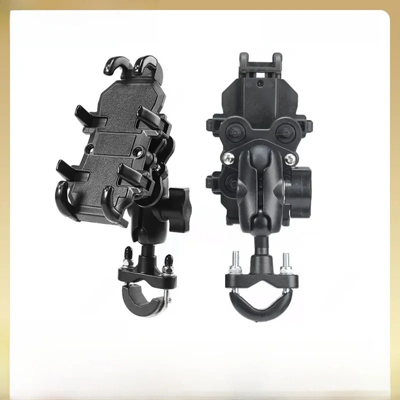 AliExpress Opansten Motorcycle Bicycle  Phone Holder Aluminum Handlebar Shock Absorption Cycling GPS Bracket for iPhone 16 Samsung Xiaomi Bike Mount
