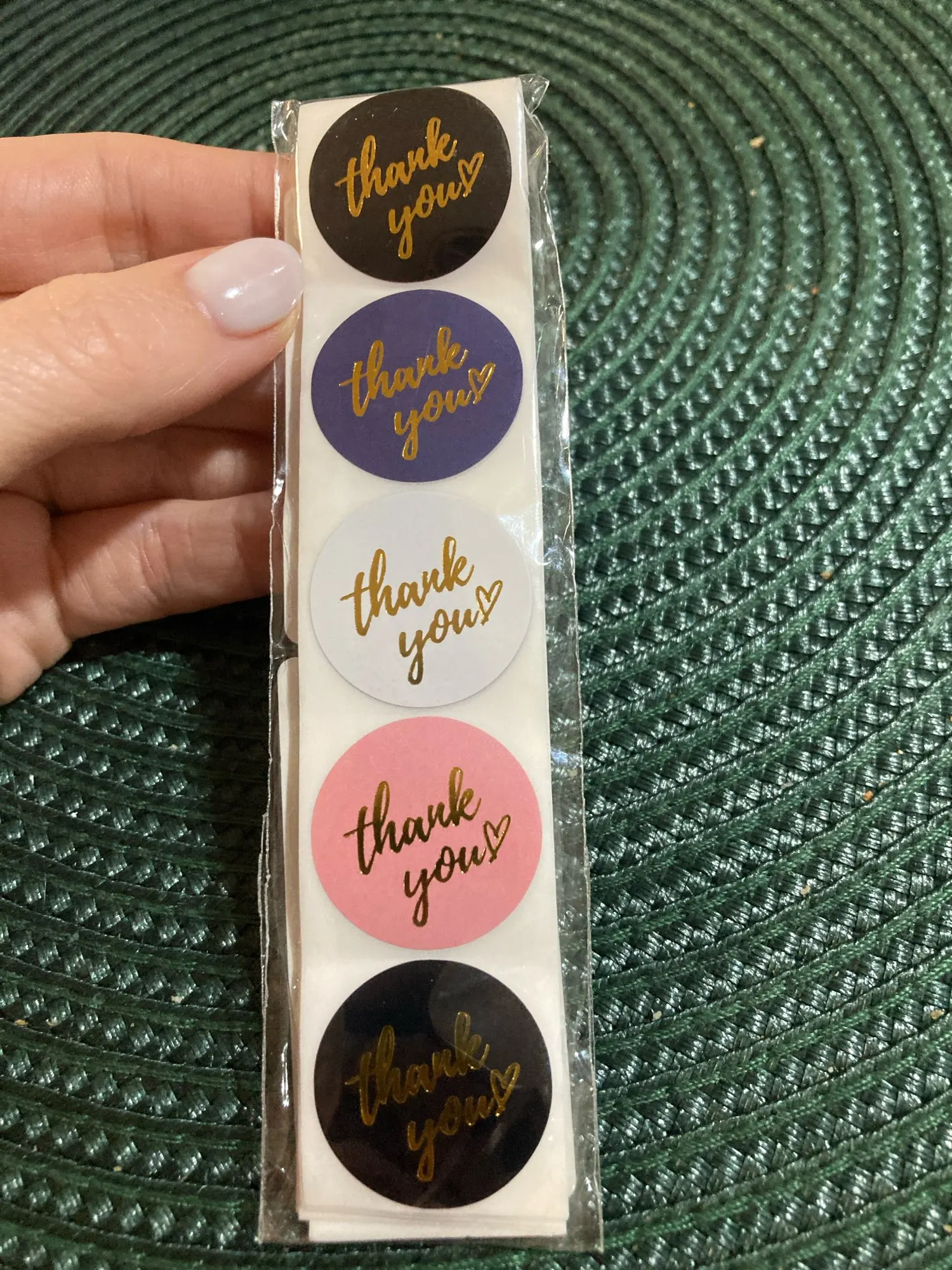 100-500pcs Rose Gold Foil 'Thank You' Stickers for Small Business Gift Seal Shipping Labels Envelope Decoration photo review