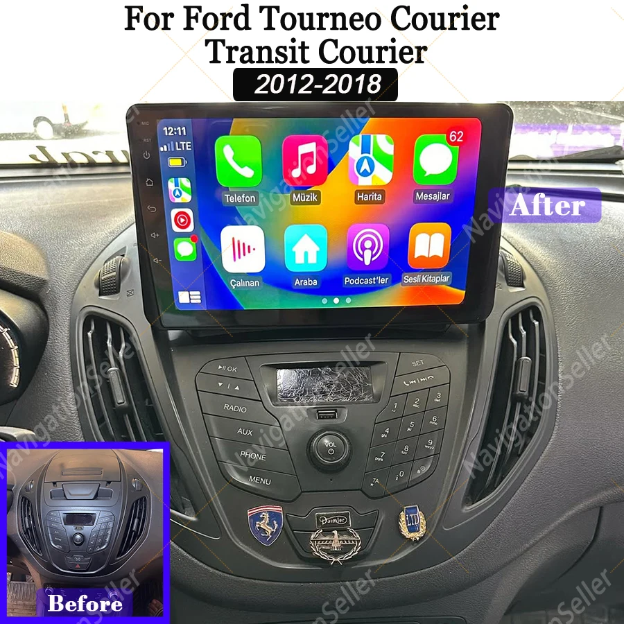 

Android Radio For Ford Tourneo Courier Transit Courier 2012-2018 Carplay Multimedia Screen Auto Stereo Head Unit Gps Navigation