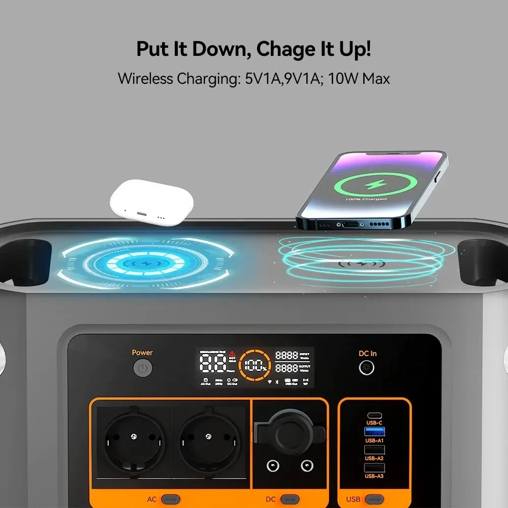 FF QE02D Rechargeable Portable Power Station 1008Wh 1200W 315000mAh/3.2V Solar Generator Outdoor Pure Sine Wave UPS - Image 6
