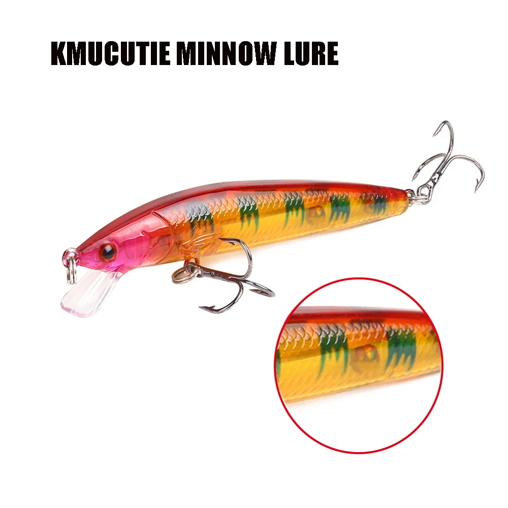 10pcs Fishing Lures Hard Minnow Baits, Life-Like Swimbait Fishing Lures, Bass Trout Baits,Topwater Hard Baits Crankbait Swimbait