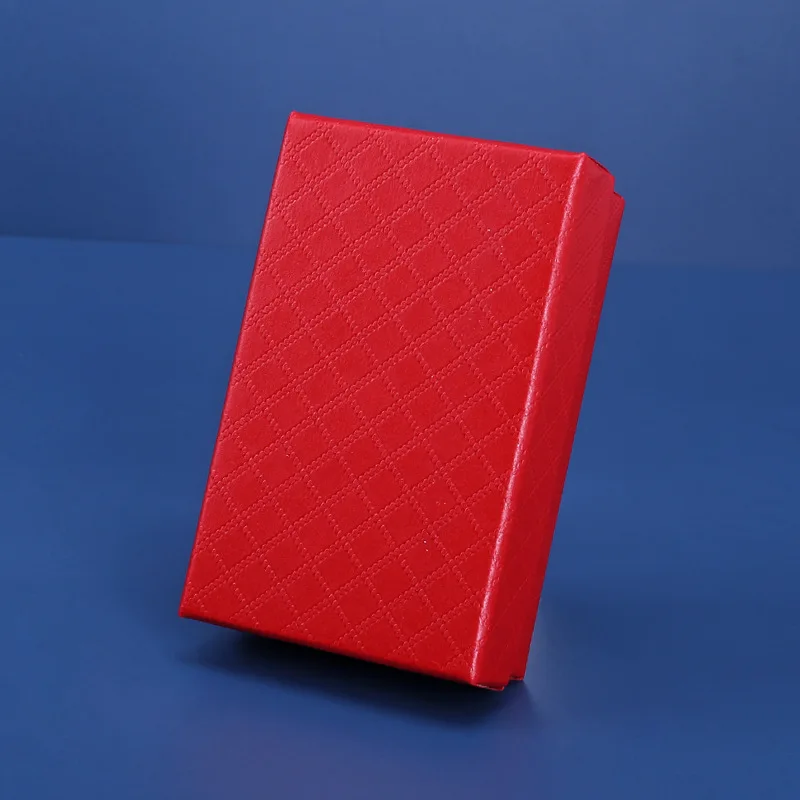 10 Stück 8 x 5 x 2,5 cm Papier-Schmuck-Organizer-Box für Halskette, Ring, Ohrringe, Verpackung, Geschenkboxen, Display mit schwarzem Schwamm – Detail 6