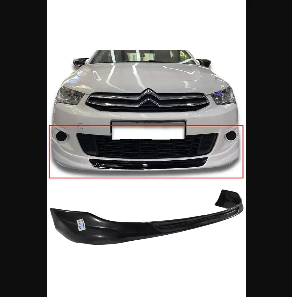 For Citroen C Elysee Front Extension Lip Non Facelift Case 2013 2014 2015 2016 2017 Compatible - Diffuser Spoiler Bumper Wings