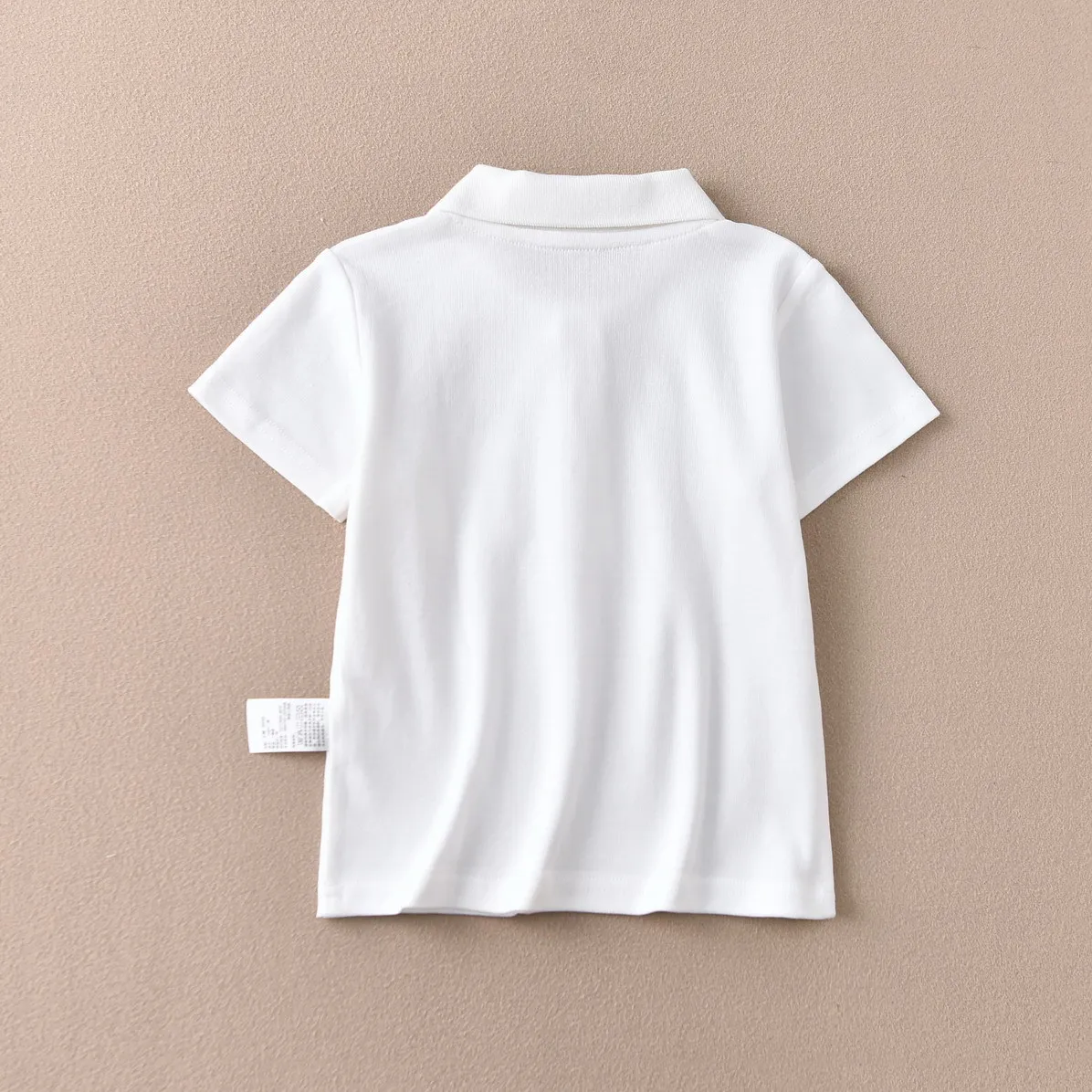 Girls Cotton Polo Shirt Children White Short-sleeved T-shirt Loose Breathable Size 90-170