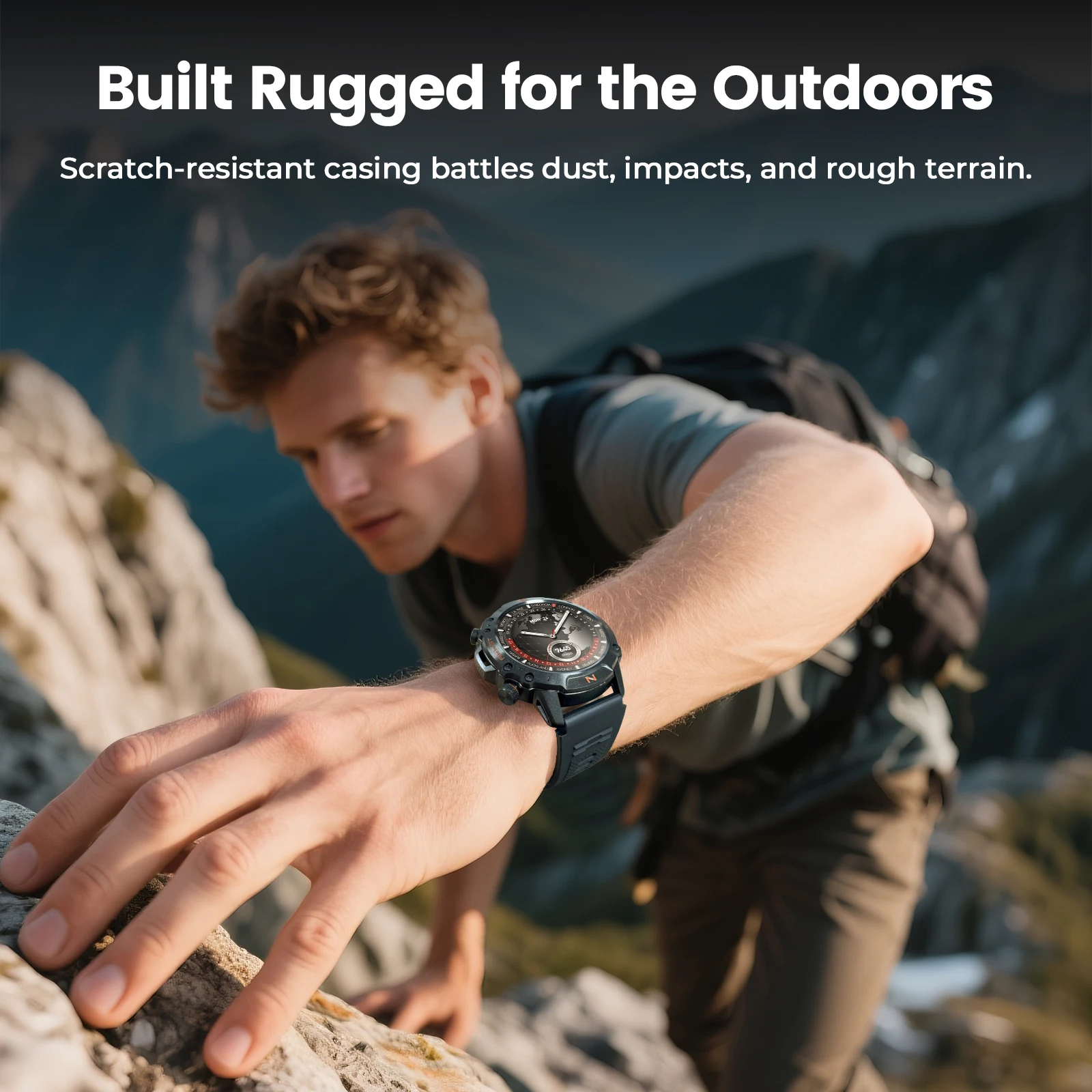 WalkerFit Smart Watch for Men, 1.43" Round AMOLED, 5ATM Waterproof for Swim,Heart Rate & Sleep Monitor,Long Battery for Android