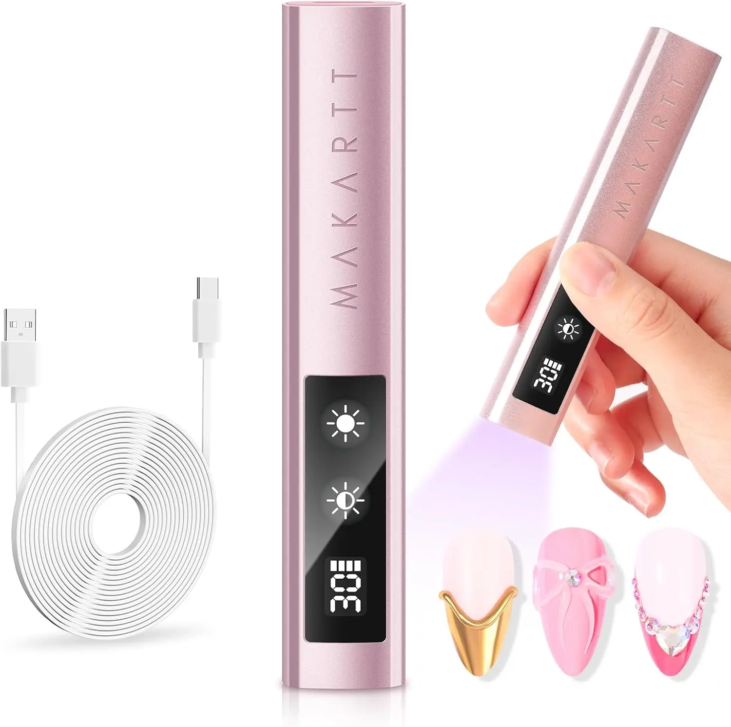 Handheld UV-nagellamp met pijnloze modus: draagbare Flash Cure-lamp voor snel uithardende gellaknagels Tips en lijm Nail Art Light