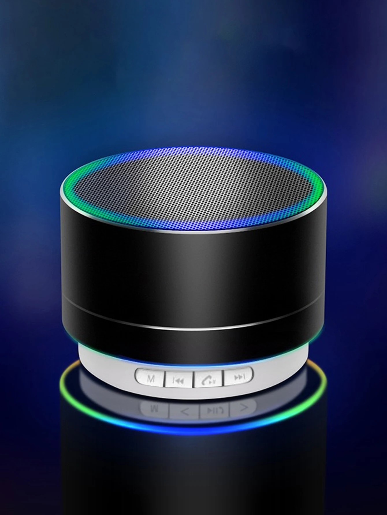 RGB Glowing Bluetooth Speaker with Metallic Texture, A New Audio Partner for Home Video & Outdoor Trendy Play