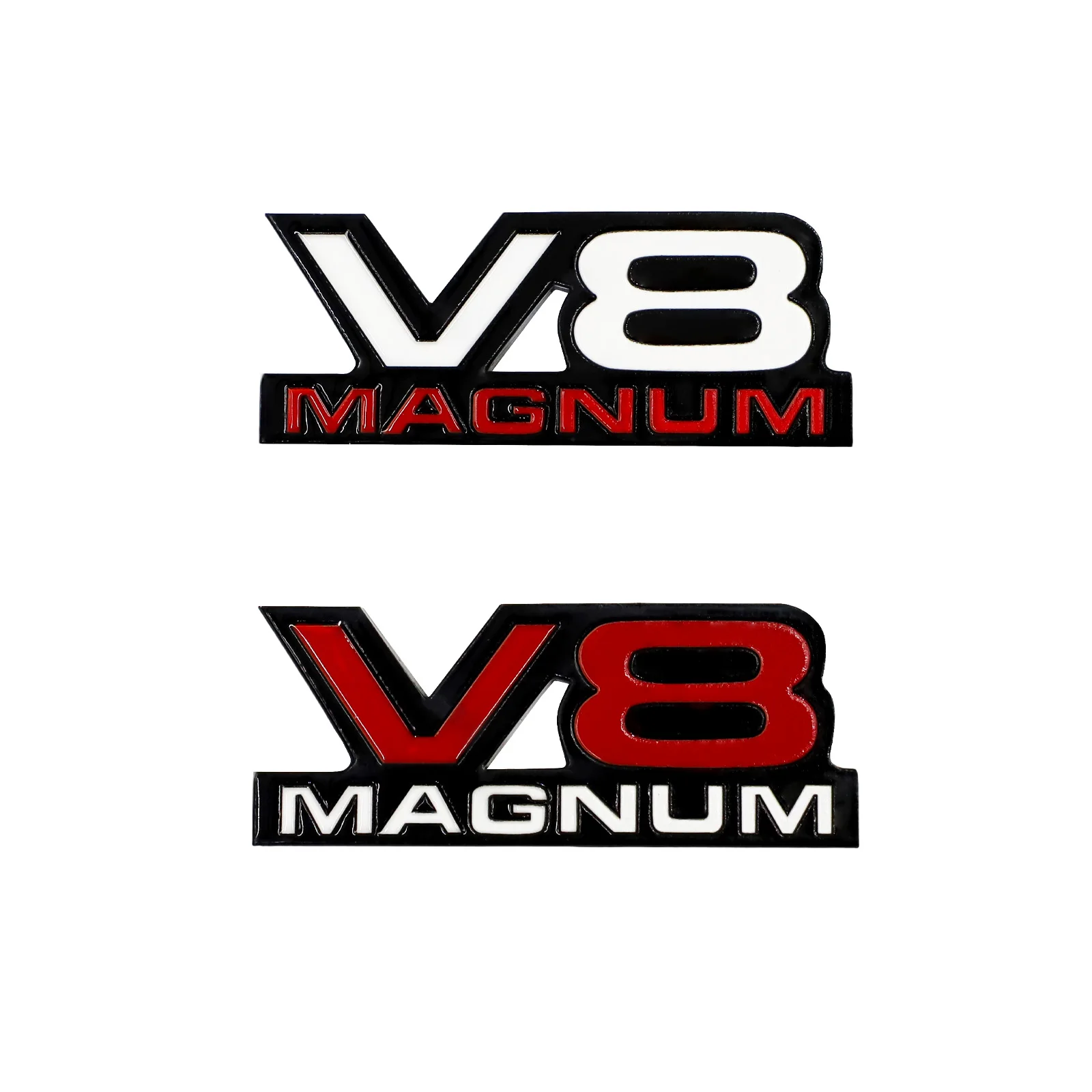 1 unidad de emblemas 3D V8 MAGNUM para coches, artículos decorativos. Adecuado para decorar la parte trasera de coches, camiones y SUV, resistente al agua.