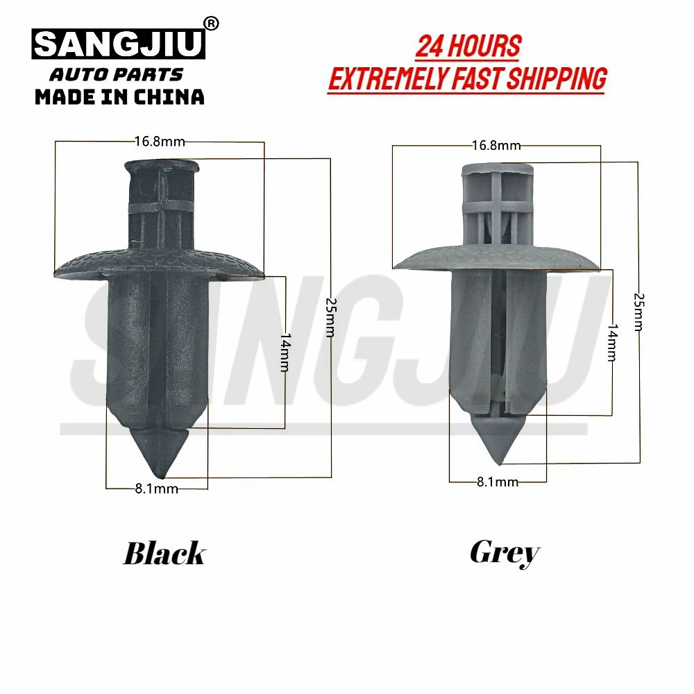 50pcs Compatible With For Honda Civic Hybrid TSX NSX Legend 8mm Push type retainer Cowl Clip 91505SL0003 Suzuki 09409073085PK