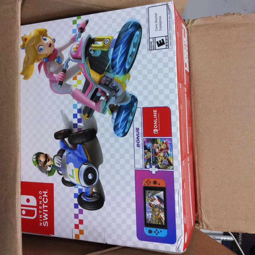 Nintendo Switch Gaming Console Mario Kart 8 Deluxe Bundle, Neon Blue & Neon Red Joy-Con