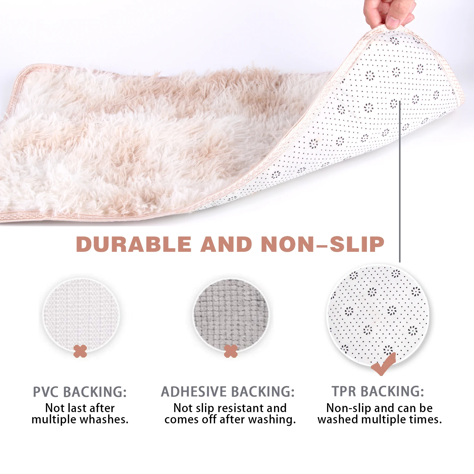 Bathroom Mats Sets 2 Pieces Bathroom Rugs Anti Slip Pedestal Set Fluffy Bath Mats Extra Soft with Water Absorbent Pedestal Bathm