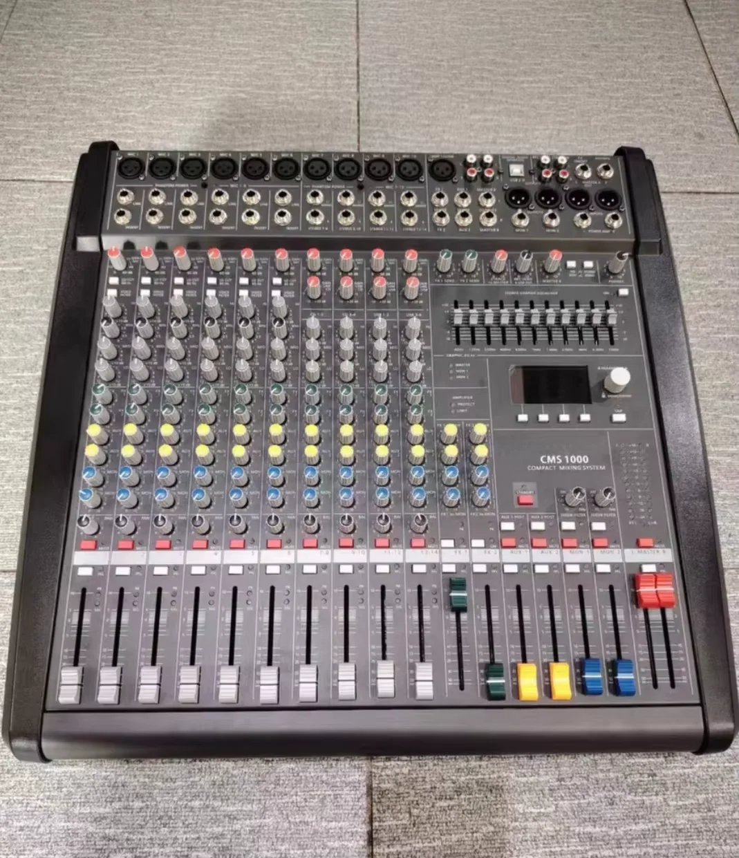 1:1 Replika CMS1000, professionelles Audio-Mischpult ohne Stromversorgung, 10-Kanal-Soundmixer mit Dual-DSP-99-Effekten, 48V-Phantomspeisung, USB-Aufnahme für DJ-Live-Bühnen, Hochzeiten, Kirchen und