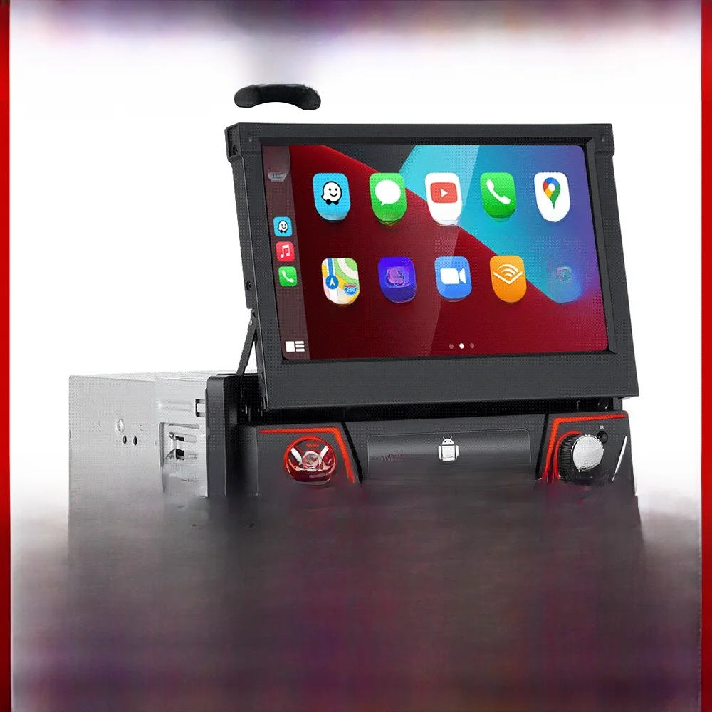 Leitor de Vídeo Multimídia Universal, Rádio do Carro, Android 12, 7 "Tela Retrátil IPS, Navegação