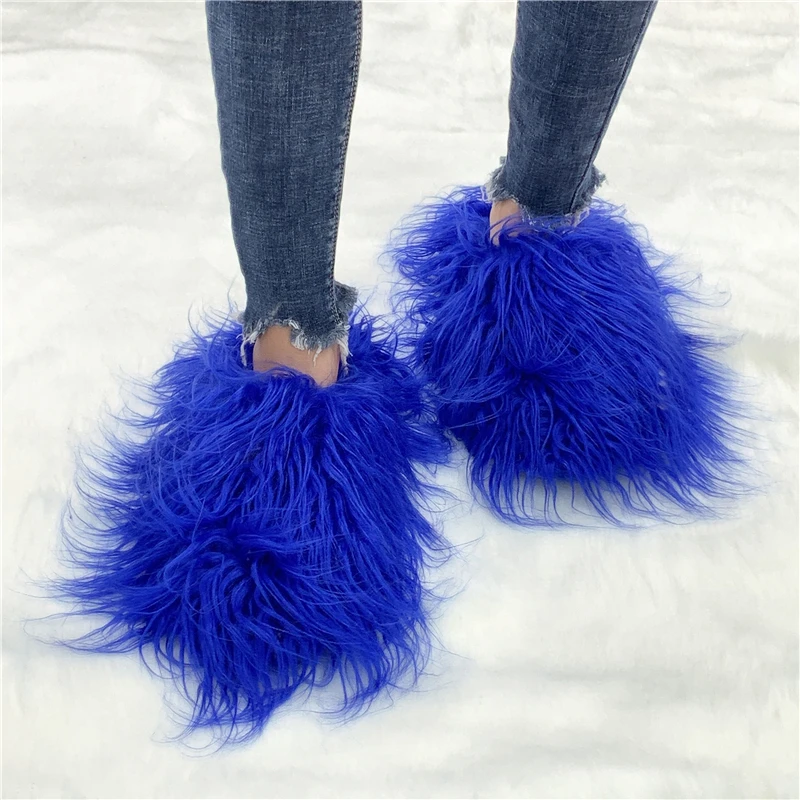 Factory Price New Designer Real Tan Sheep Fur Women Slides Slippers For Season With Customized Color