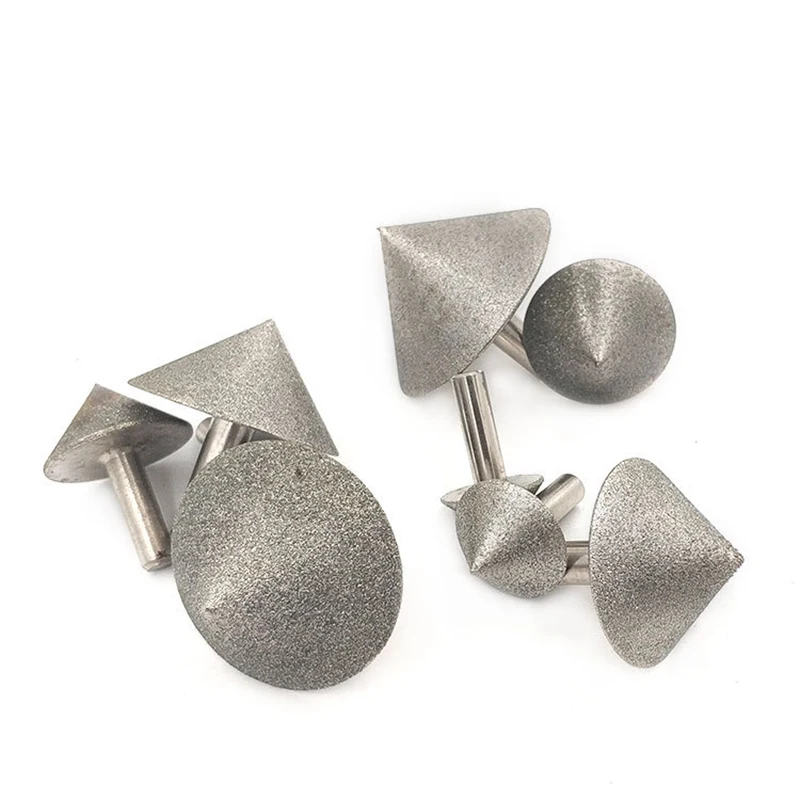 Galvanizado Cone 90 Dremel Diamond chanfro moagem cabeça para pedra, vidro, cerâmica, chanframento cabeça, polimento, 20-60mm, 1Pc