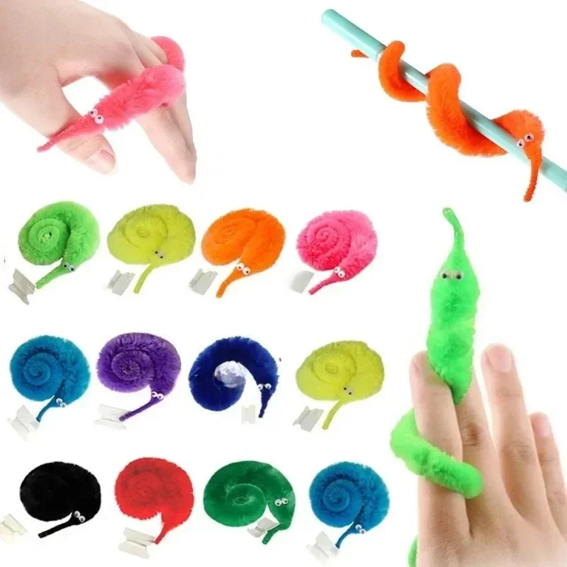 Accessoires magiques en forme de ver avec ficelle invisible pour enfant et débutant, jouet amusant pour faire la fête, 15 pièces