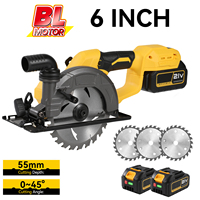 6 Inch 55MM Cordless Brushless Circular Saw Handheld Multi-function Electric Saws Power Tool For Makita 18V Battery Pin