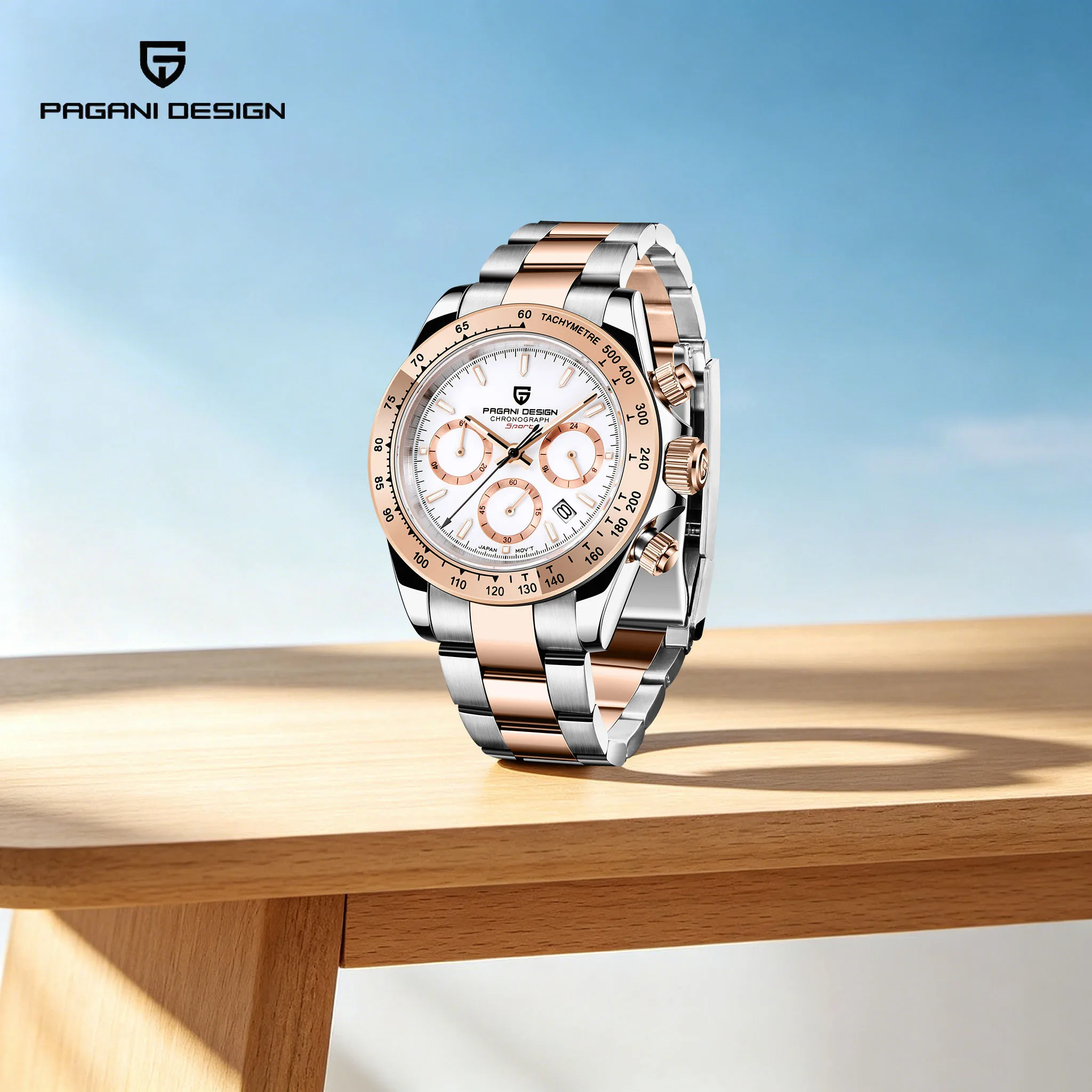 2026 PAGANI DESIGN Light Luxury Fashion Men's Quartz Watch Two-Tone Stainless Luminous Waterproof Watches For Multiple Occasions