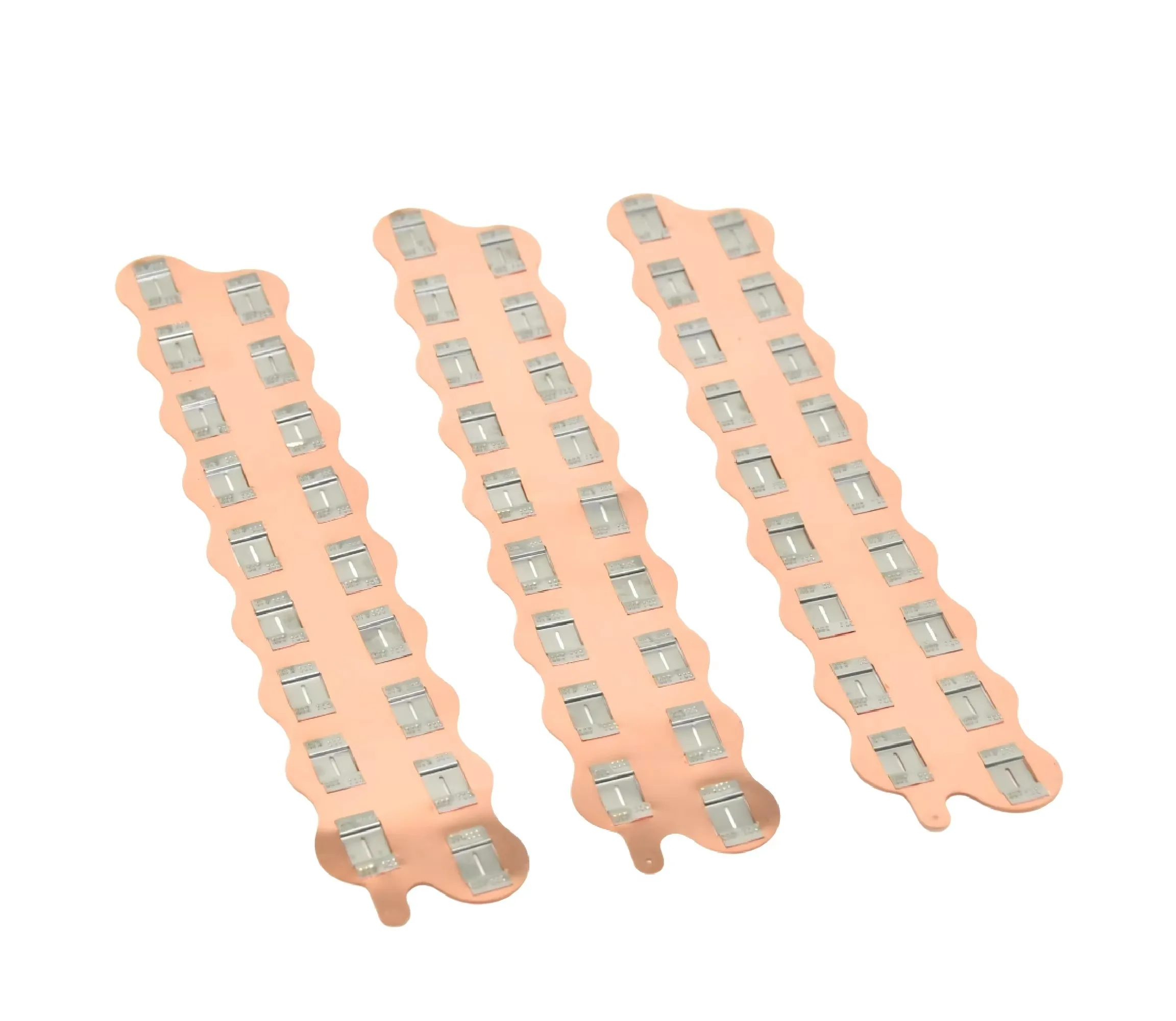 WELLGO 10PCS 21700 2*9P Cu-Ni Battery Nickel-Copper Composite Busbar Easy to Spot Weld Nickel Copper Tabs for Li-ion Battery