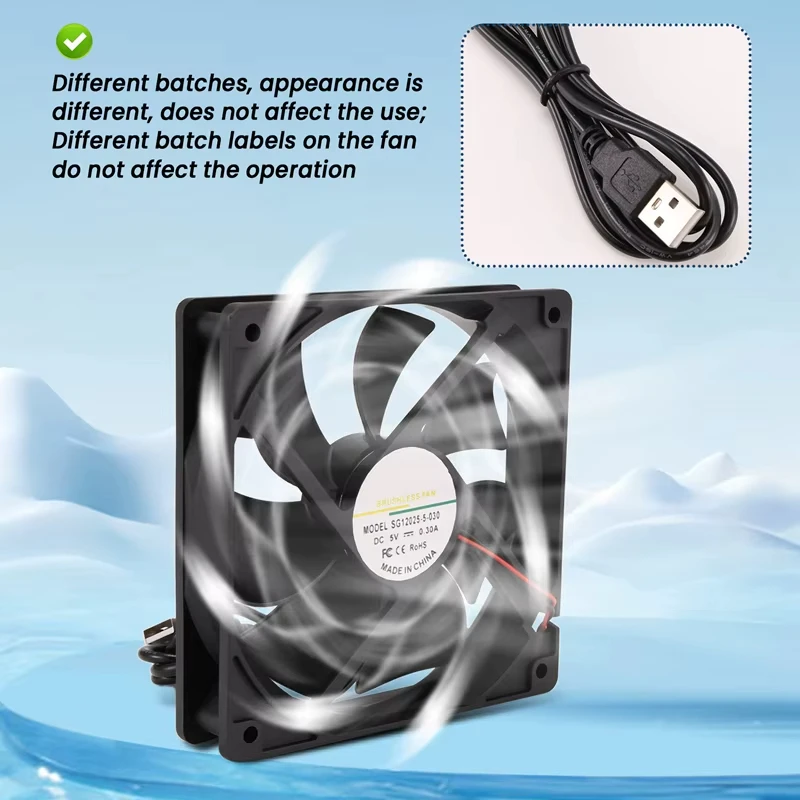 5V USB 2000RPM 12CM Cooling Fan High Speed Cooler For Iceriver KS0 KS0 Pro ALPH AL0 miner
