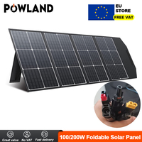 POWLAND 200W 100W Foldable Solar Panel 18V Mobile Solar Charger for Power Supply Laptop Solar Generator Fishing