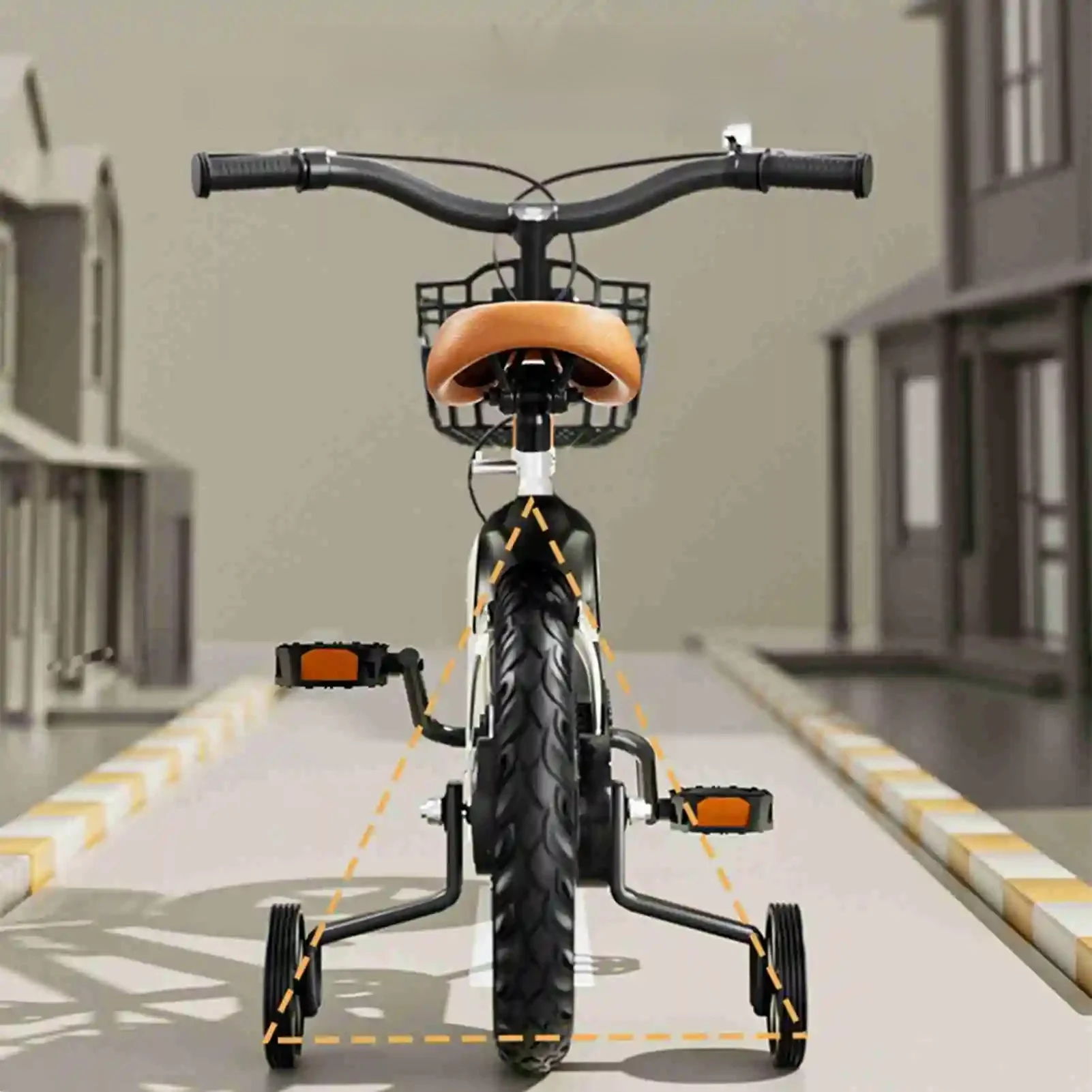 AliExpress Qiilu 14inch girls  toddler bikes kids  Kids   for Girls Ages 3-7 Years with Training Wheels Basket Kids