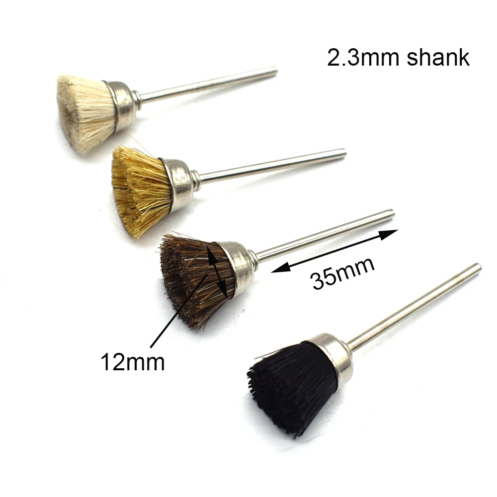 10PCS  Jewelry Abrasive Cup Brush Polishing Bristle Steel Brass Wire Bowel Shape Wheels Dremel Accessories For Rotary Tools