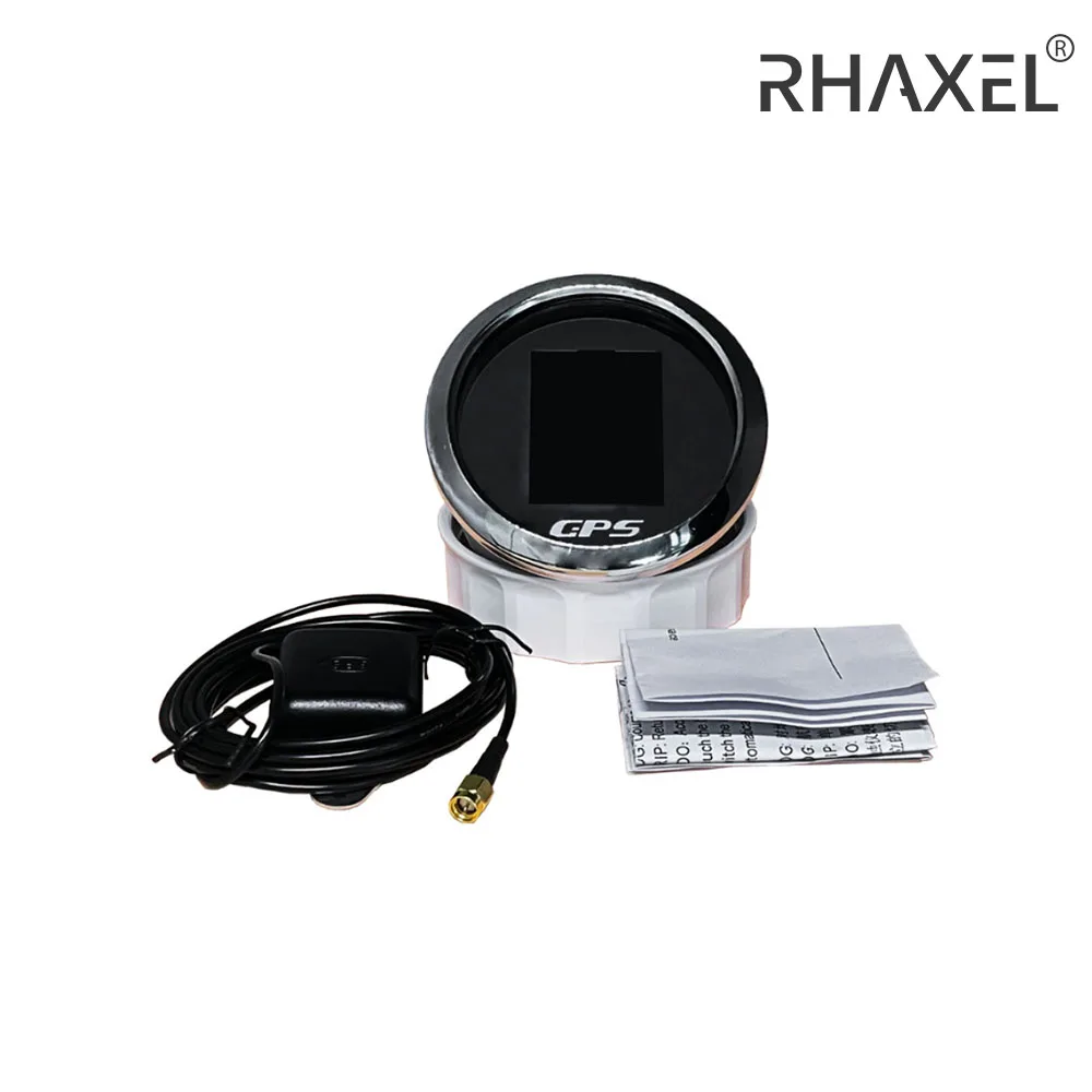 RHAXEL 85mm Digital GPS Speedometer Odometer Trip COG Voltmeter with GPS Antenna 12V/24V